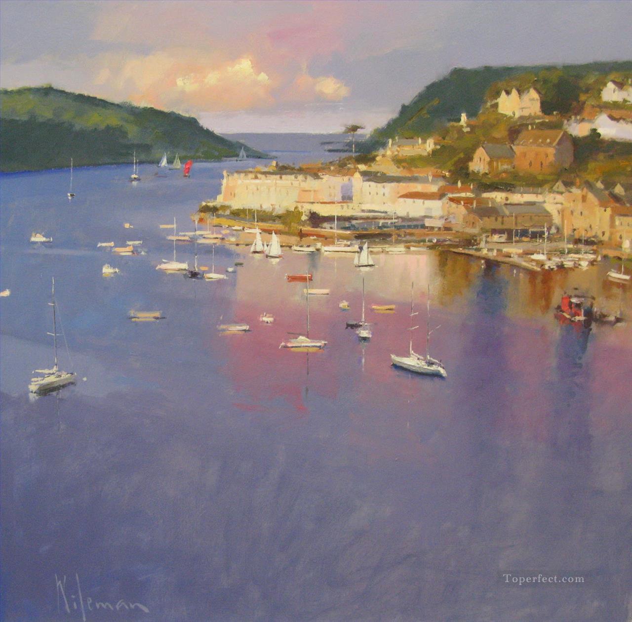 The Estuary Salcombe abstract seascape Oil Paintings